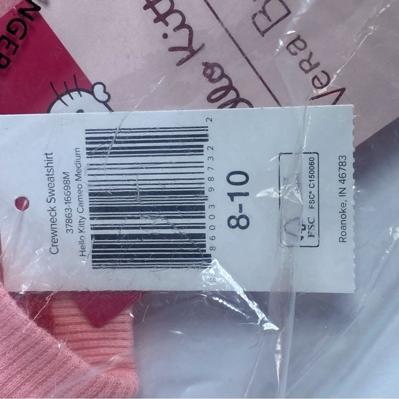 Vera Bradley Hello Kitty Colab Pink Sweatshirt long sleeve Tee - Picture 7 of 13